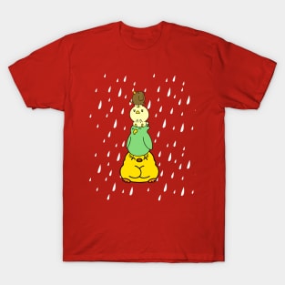 Pile Of Birds Under The Rain Funny T-Shirt